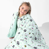 Minecraft Sleep Repeat Bamboo Sherpa Blanket