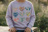 Liberty of London Children's hearts design purple jumper