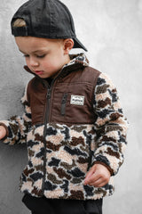 Brown Camo Sherpa