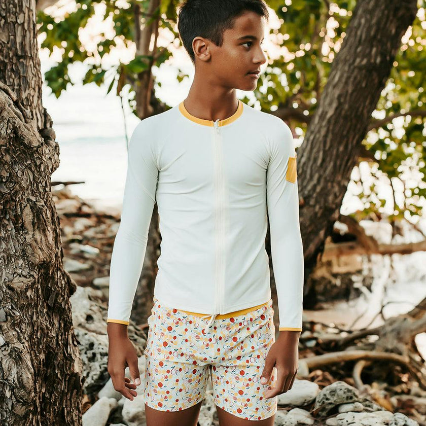 Leo Rashguard Ivory And Sicilian Yellow