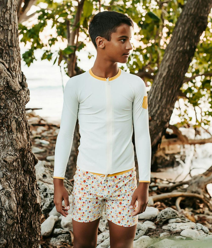 Leo Rashguard Ivory And Sicilian Yellow