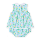 Printed Knit Tulip Romper