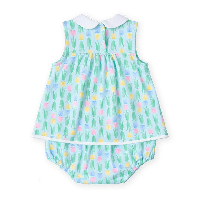 Printed Knit Tulip Romper