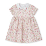 Floral Dress With Embroidered Collar