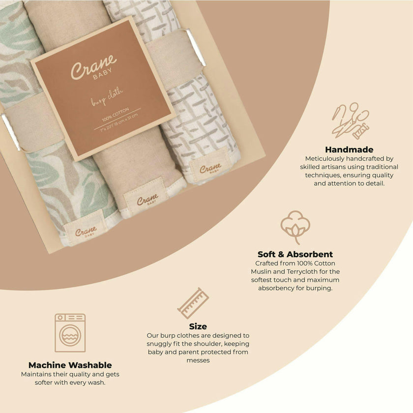 Cove 3-pc. Newborn Burp Cloth Set (Beach Life)