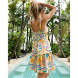 The Paradiso - Linen Sweetheart Mini Dress