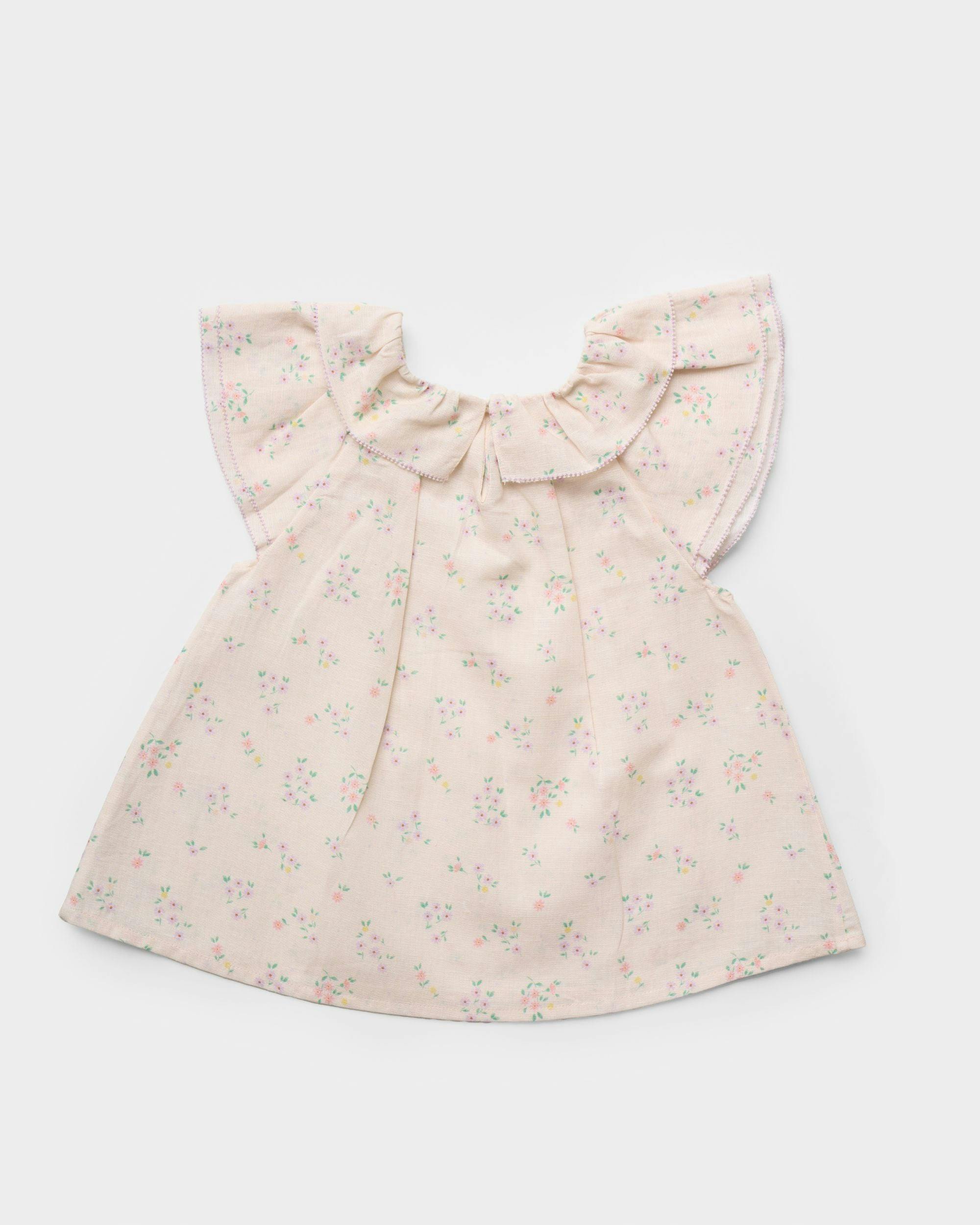 Lola Blouse - Painted Bouquet print