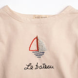 Embroidered Top in Le Bateau