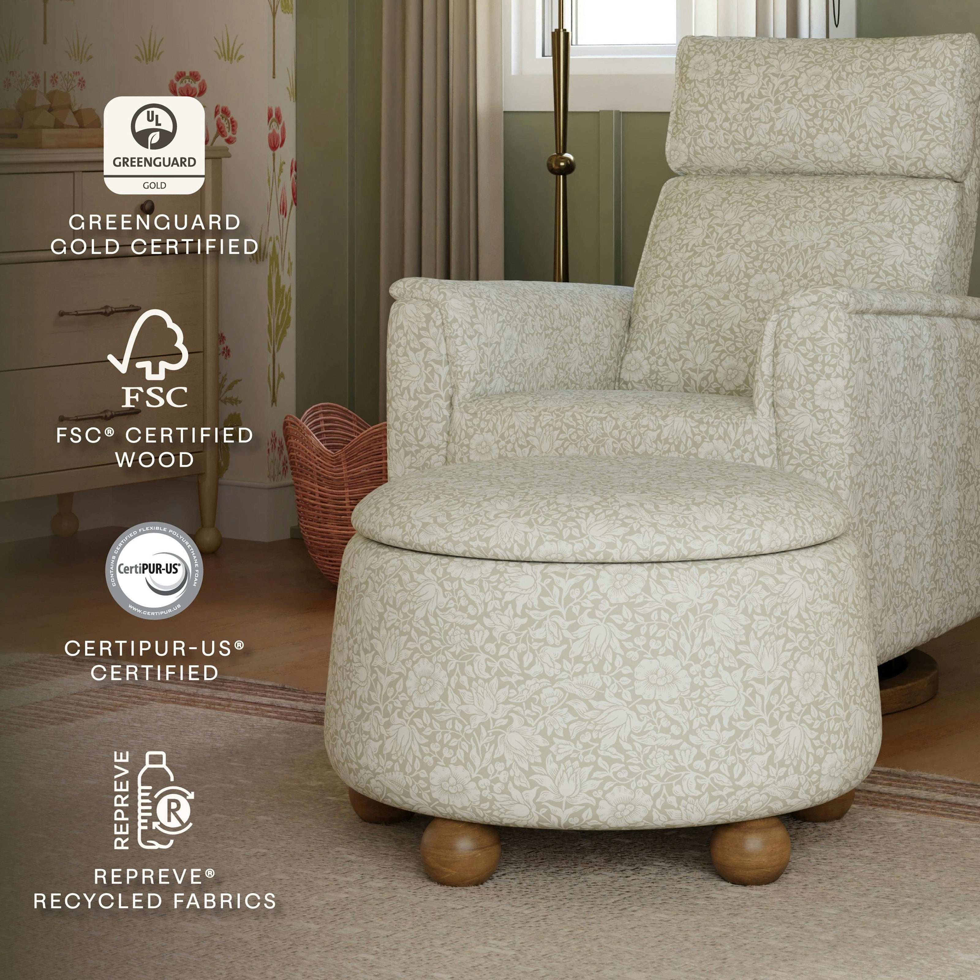 Namesake Morris & Co. x Namesake Tuffet Storage Ottoman