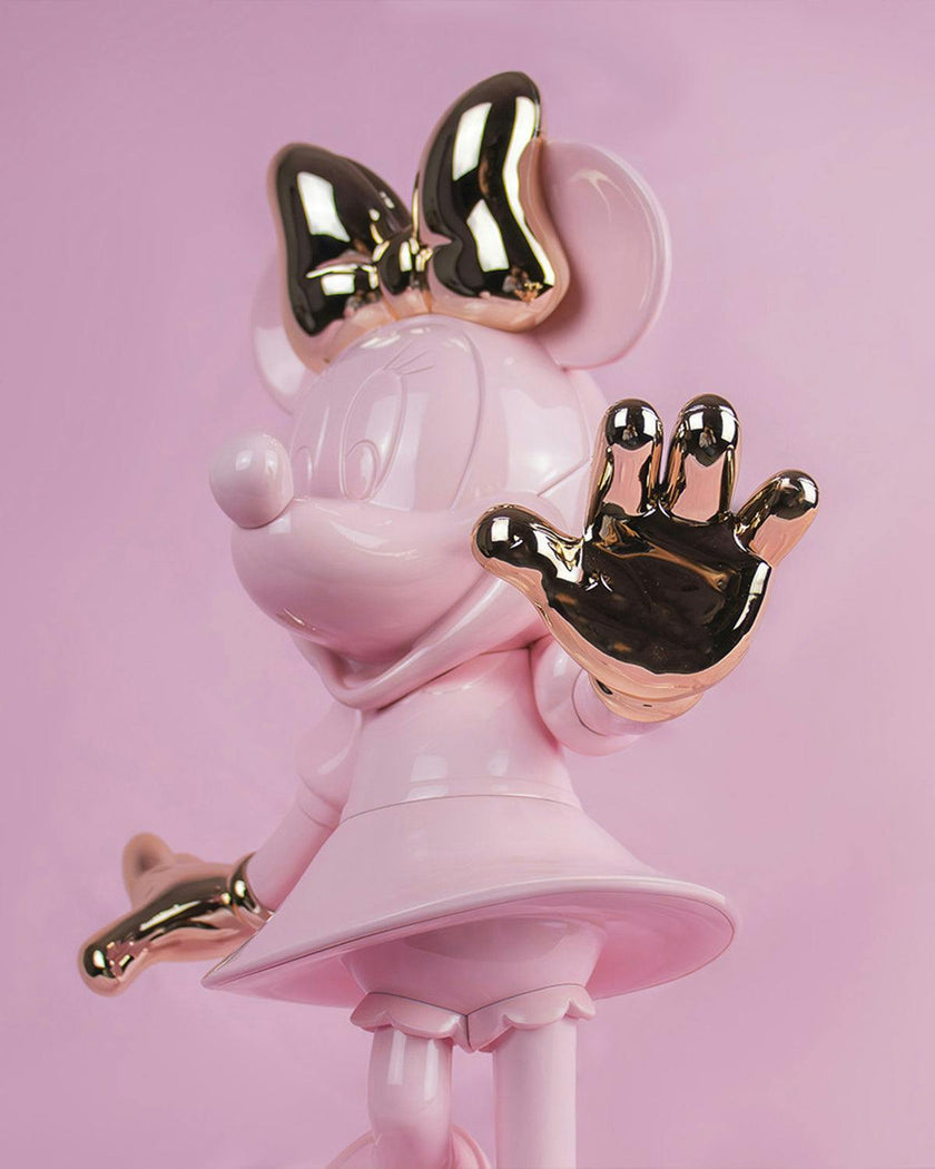 Minnie WELCOME Pastel Pink & Gold 12in