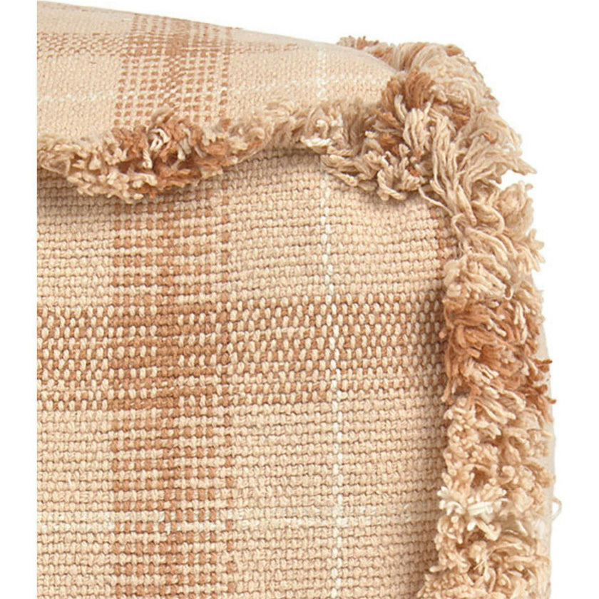 Handloom Pouf Rose