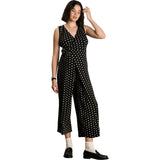 Women's Maternity Francesca Polka Dot Sleeveless Wrap-Tie Jumpsuit, Dots