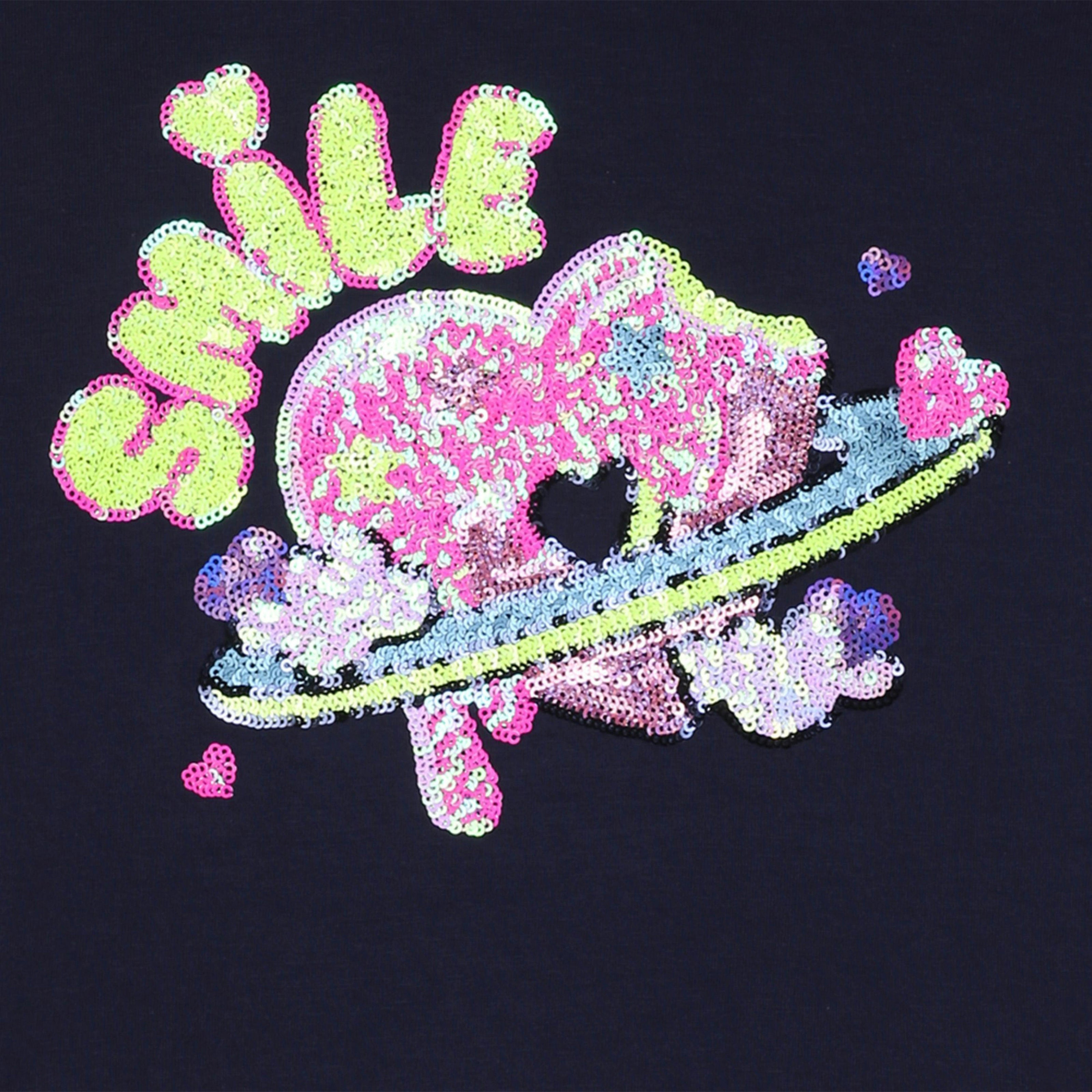 Navy Sequin Jersey Tee