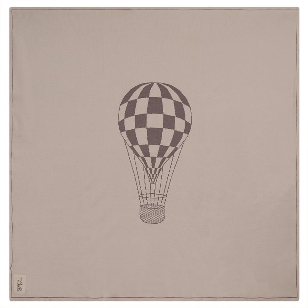 Hot Air Balloon Checkered Knit Blanket