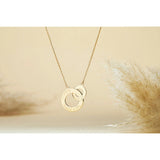 Personalized Intertwined Necklace, 18k Rose Gold Plated