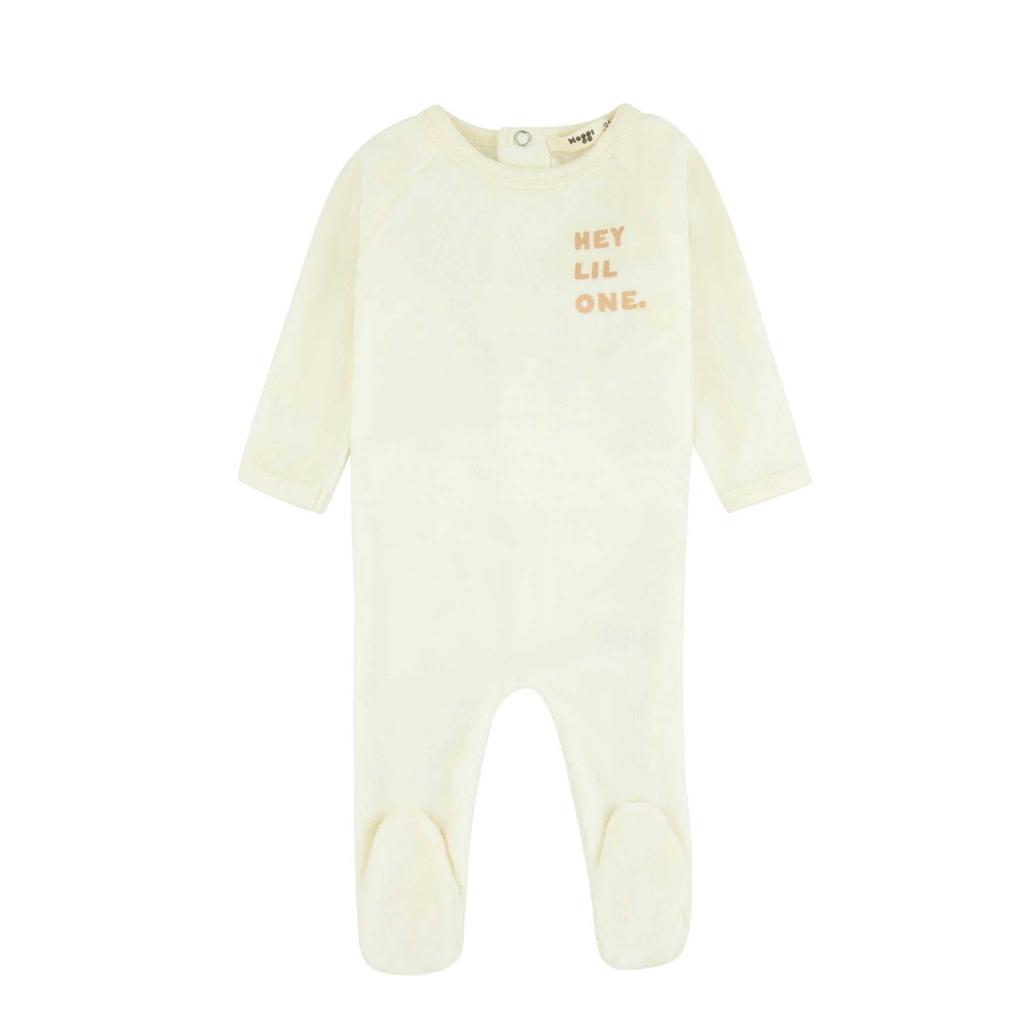 Velour Hey Lil One Footie