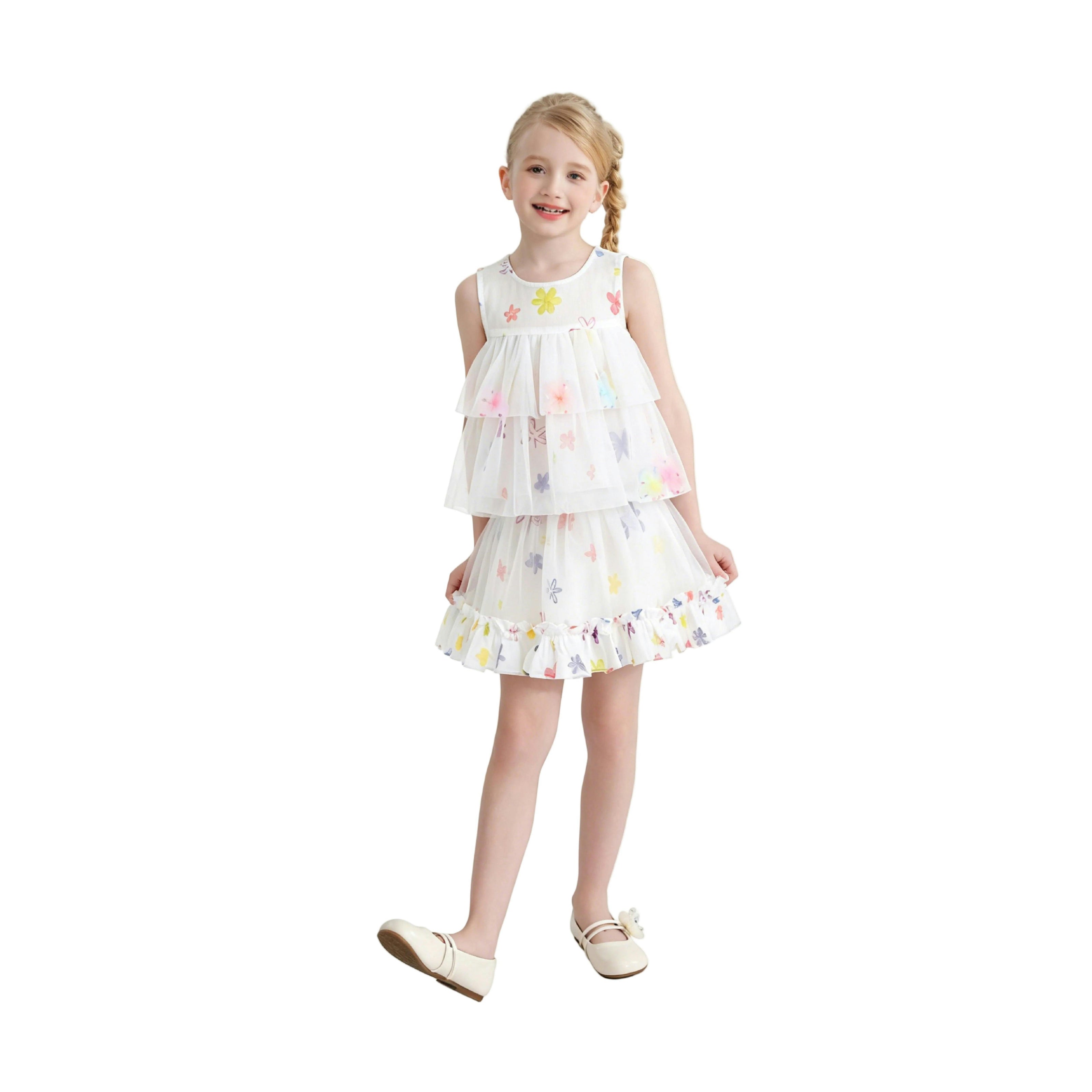 White Aveloria Floral Ruffle Set