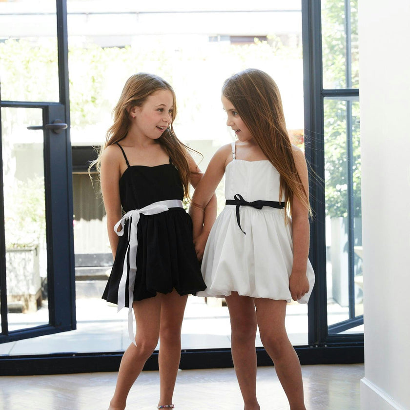 Bailey White Rose Satin Ballet Dress