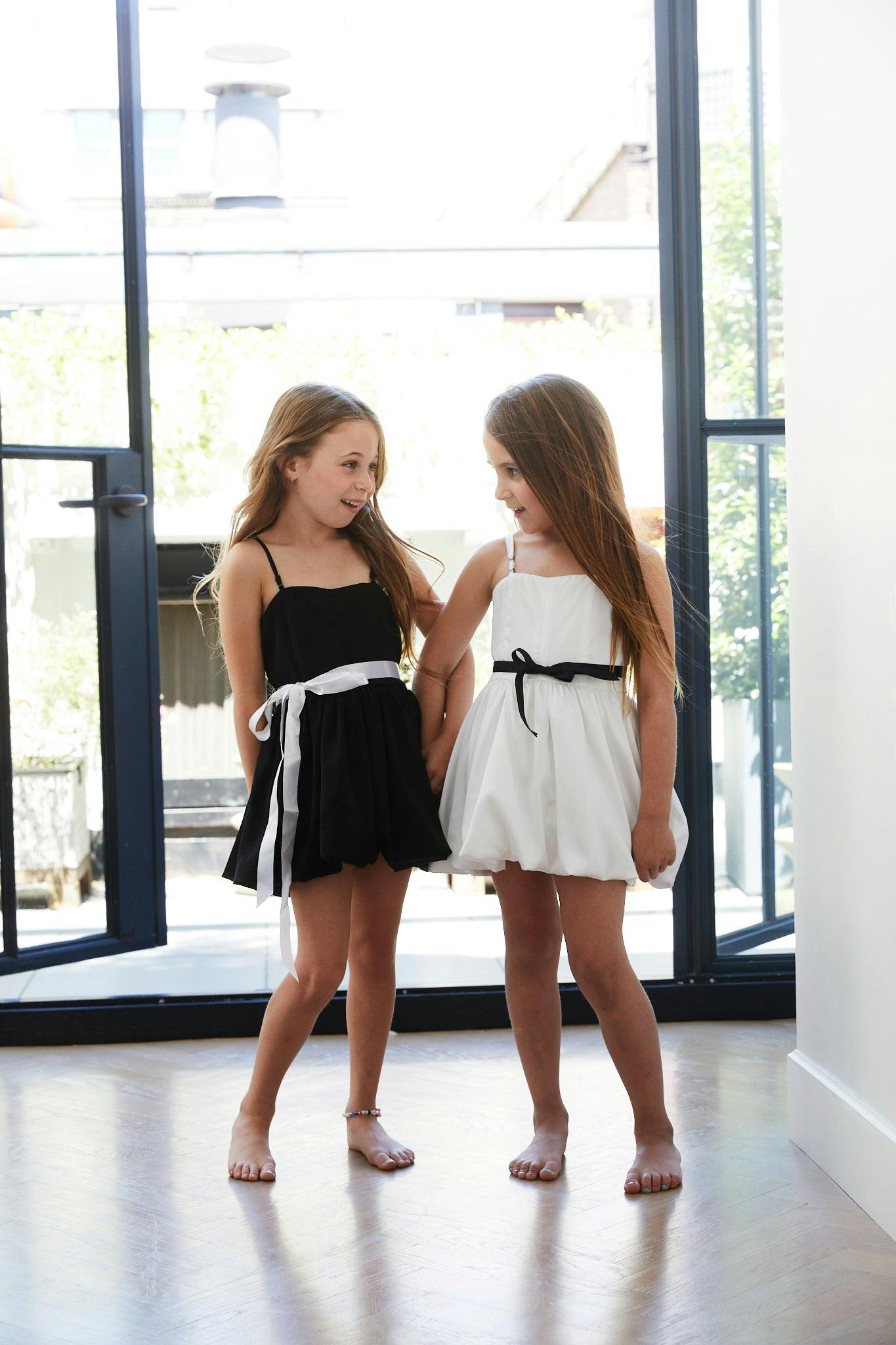 Bailey White Rose Satin Ballet Dress