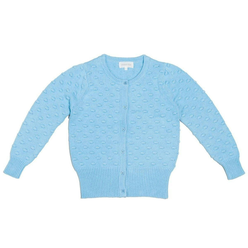 Popcorn Knit Cardigan | Sky