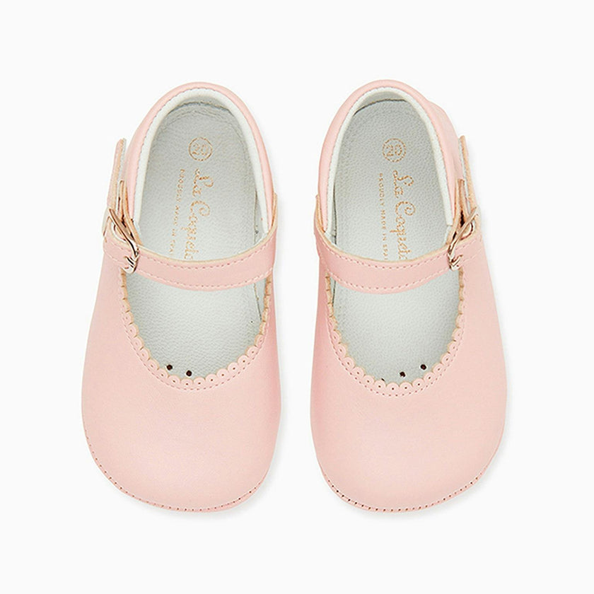 Light Pink Leather Baby Mary Jane Shoes