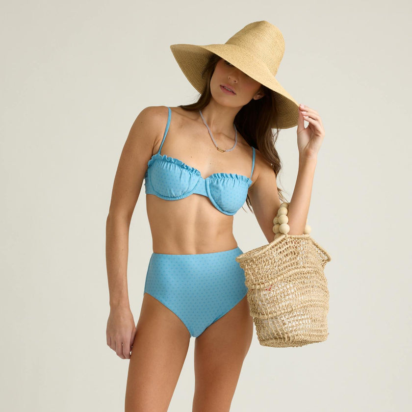 women's le marin dot high waist bikini bottom