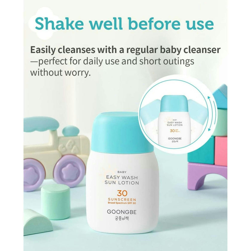 Baby Easy Wash Sun Lotion SPF 30 60g Set of 2