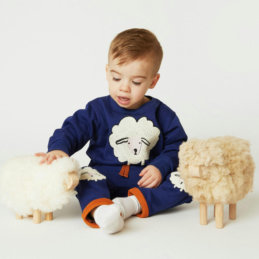 Embroidered Cozy Sheep Sweatshirt