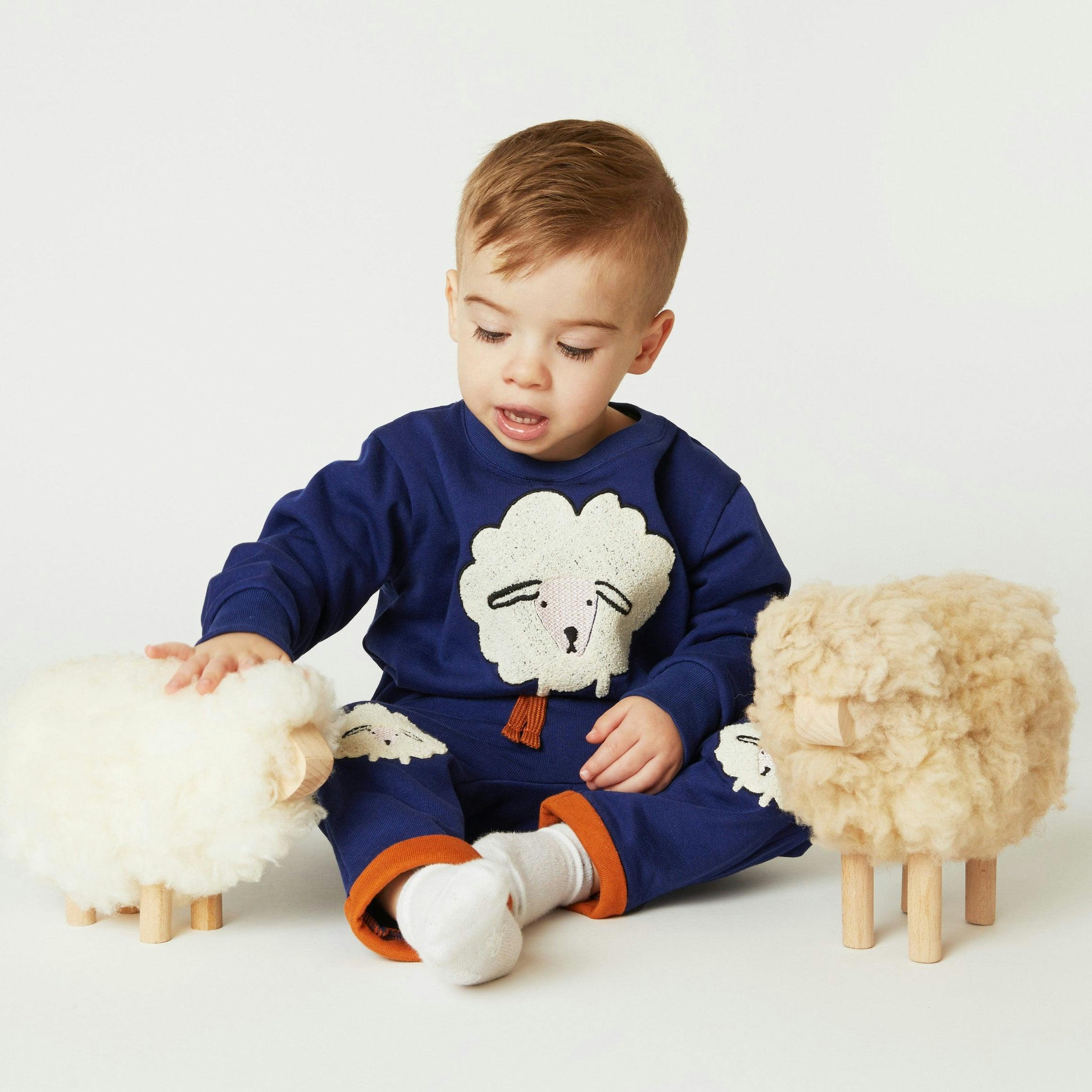 Embroidered Cozy Sheep Sweatshirt