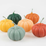 Mini Rainbow Pumpkin Candles