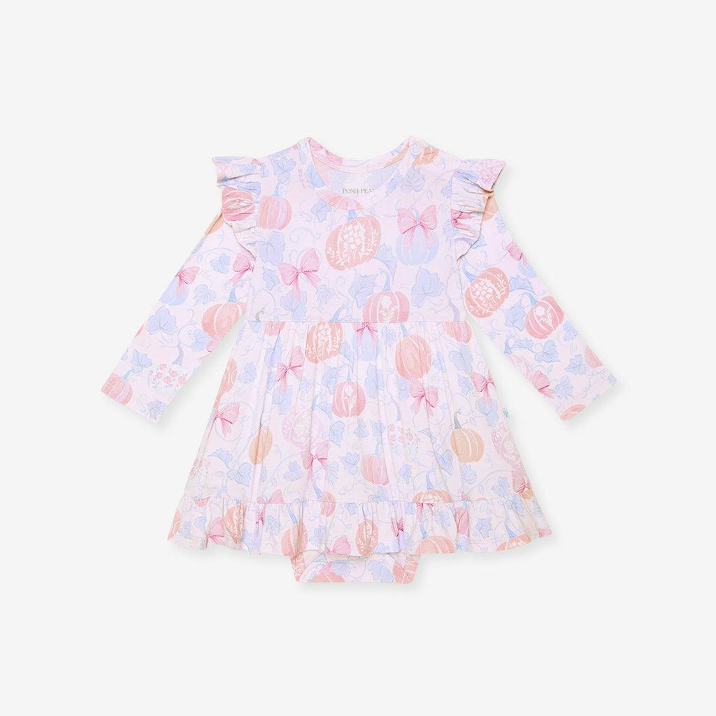 Posh Pumpkins Ruffled Bodysuit Dress
