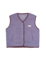 adult merino wool vest - lilac cloud