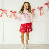 Candy Cane Sequin Patch Christmas Sweatshirt