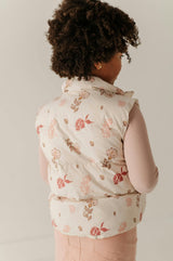 Girls Boho Puffer Vest in Yara Floral