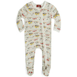 Vintage Trailers Organic Cotton Zipper Footed Romper