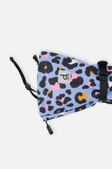 Teknik Winter Mittens Blue Leopard Print