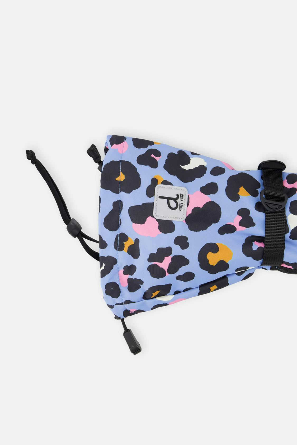 Teknik Winter Mittens Blue Leopard Print