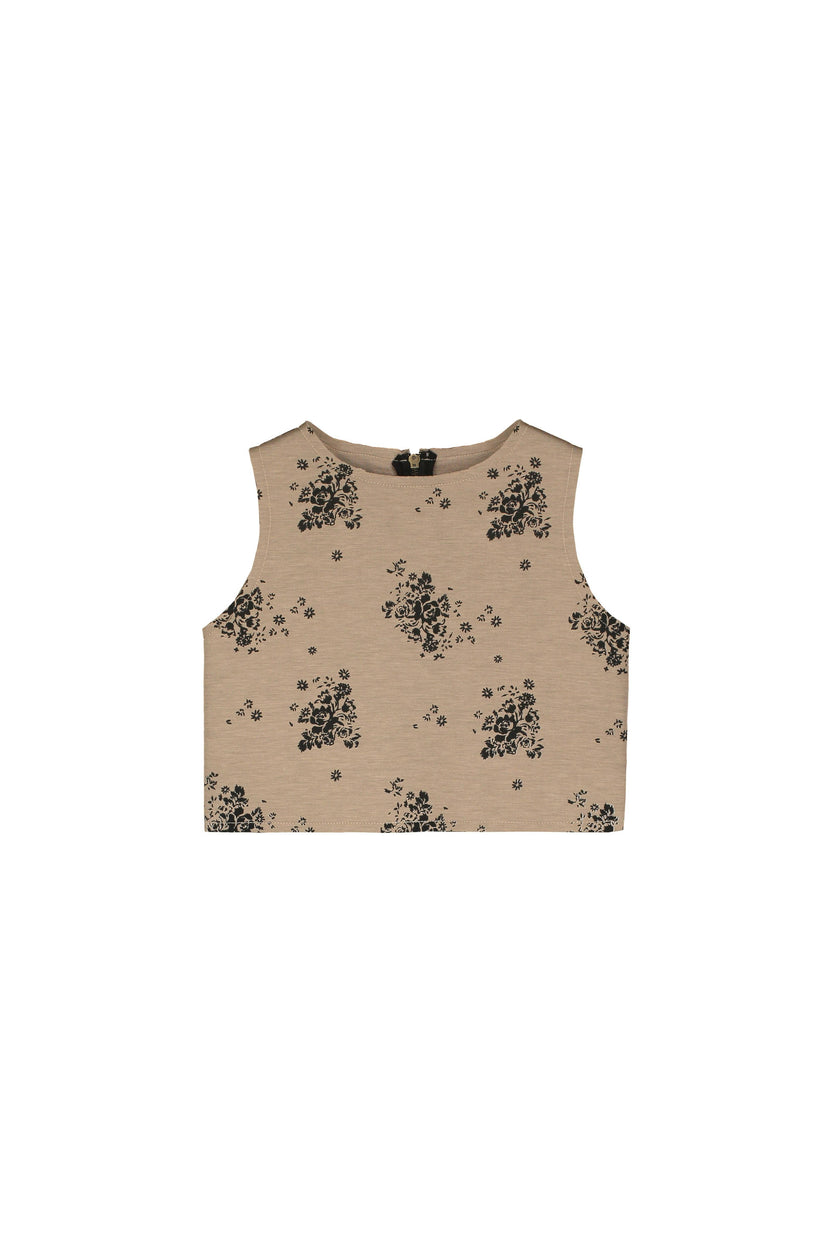 Rosa Top Camel & Black