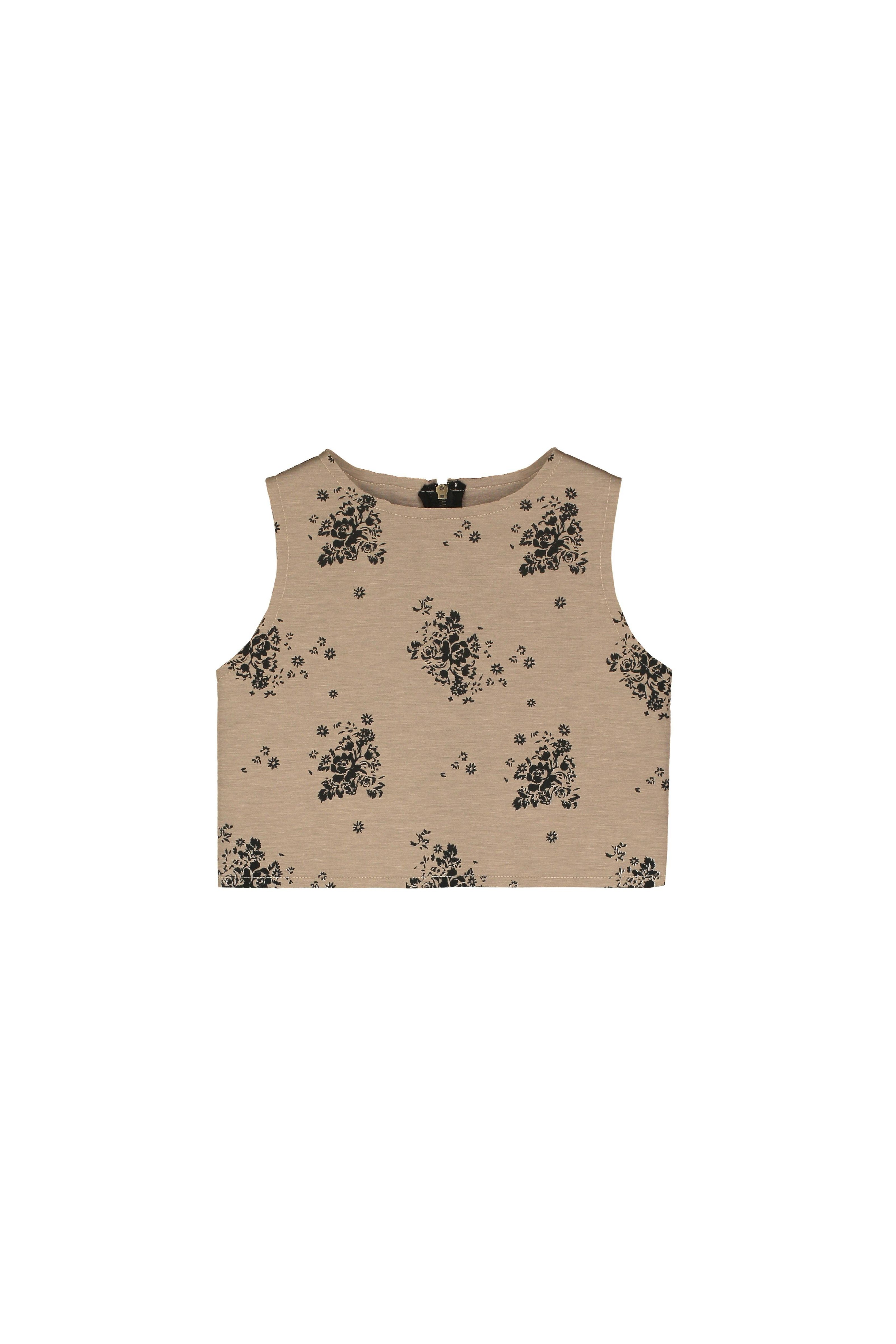 Rosa Top Camel & Black