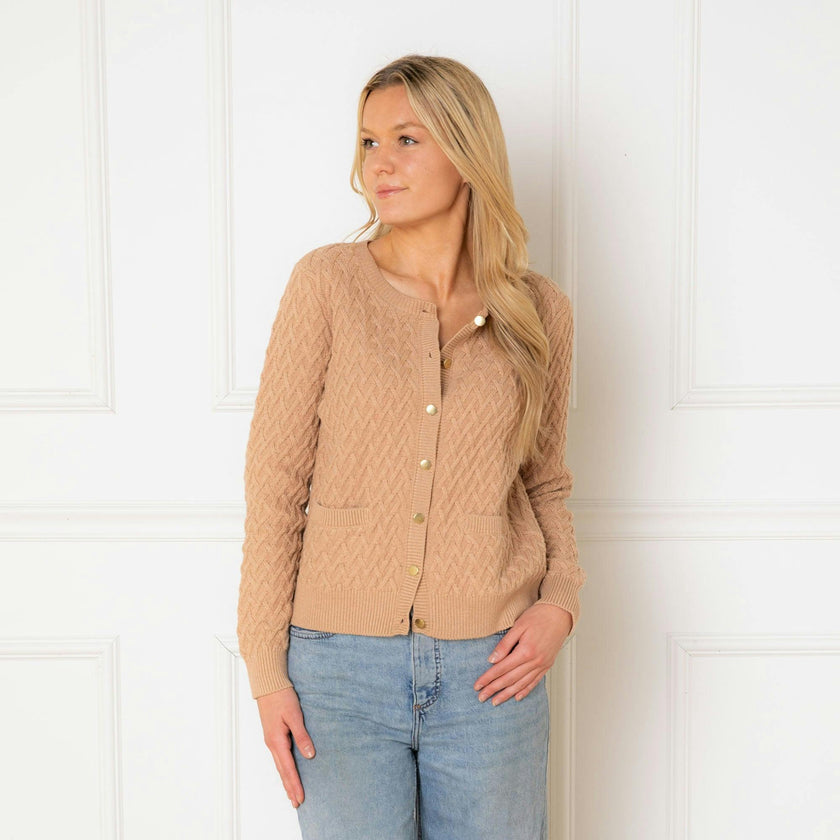 Organic Herringbone Stitch Cardigan