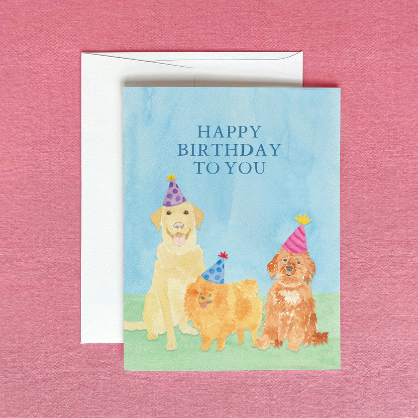 Cute Dogs Birthday Greeting Card