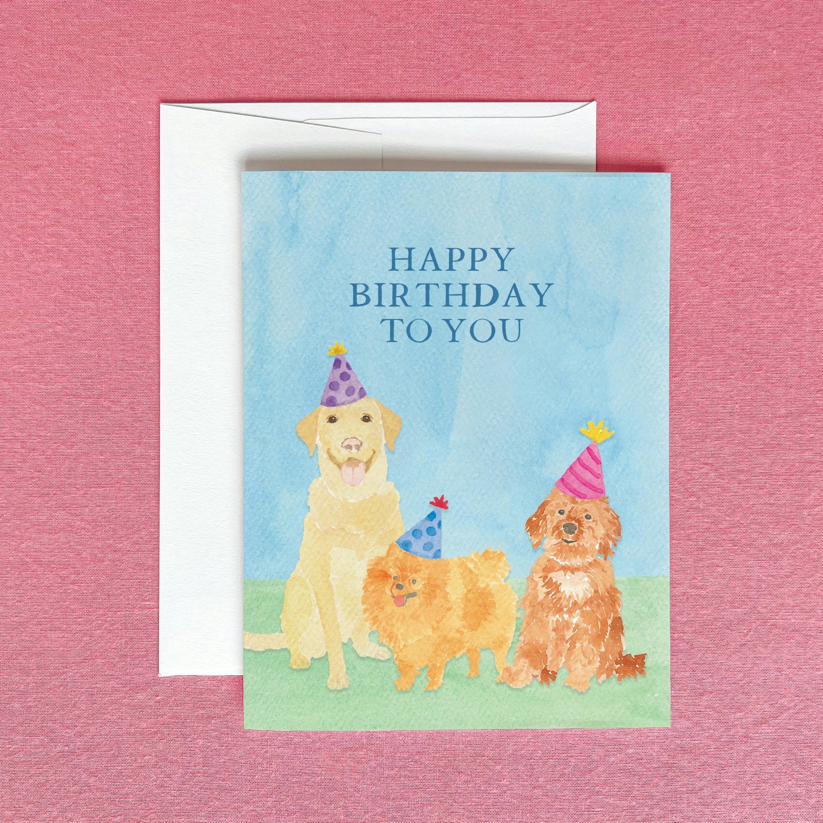 Cute Dogs Birthday Greeting Card