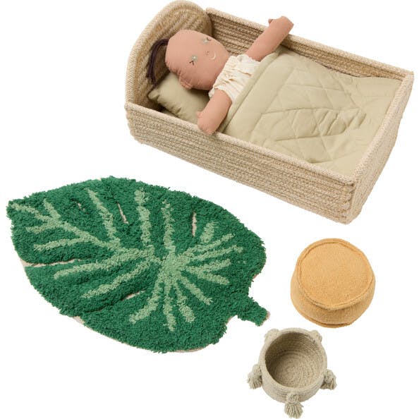 Mini Lorena Sana Doll & Bed Toy Set