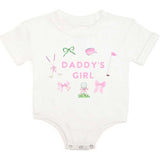 Daddy's Girl Golf Icon Short Sleeve Romper - White