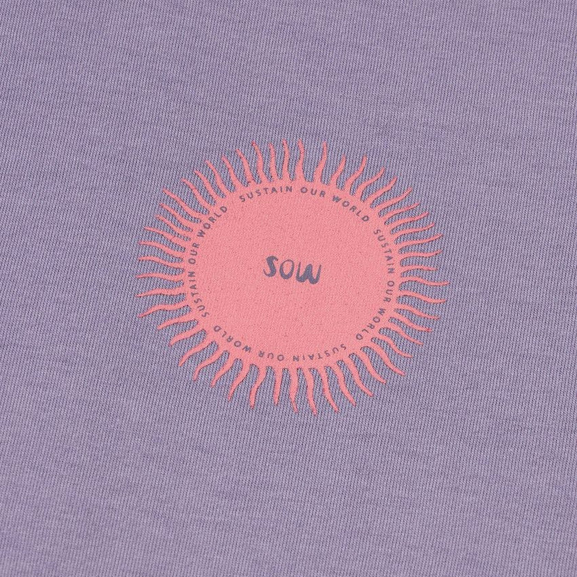 Relaxed Organic Cotton T-Shirt With SOW Sun Print