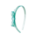 Thin Bow Mint Satin Headband