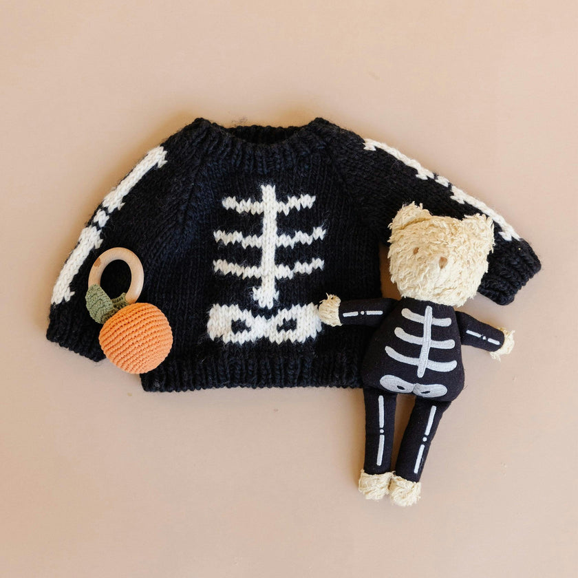 Skeleton Sweater and Bear Set