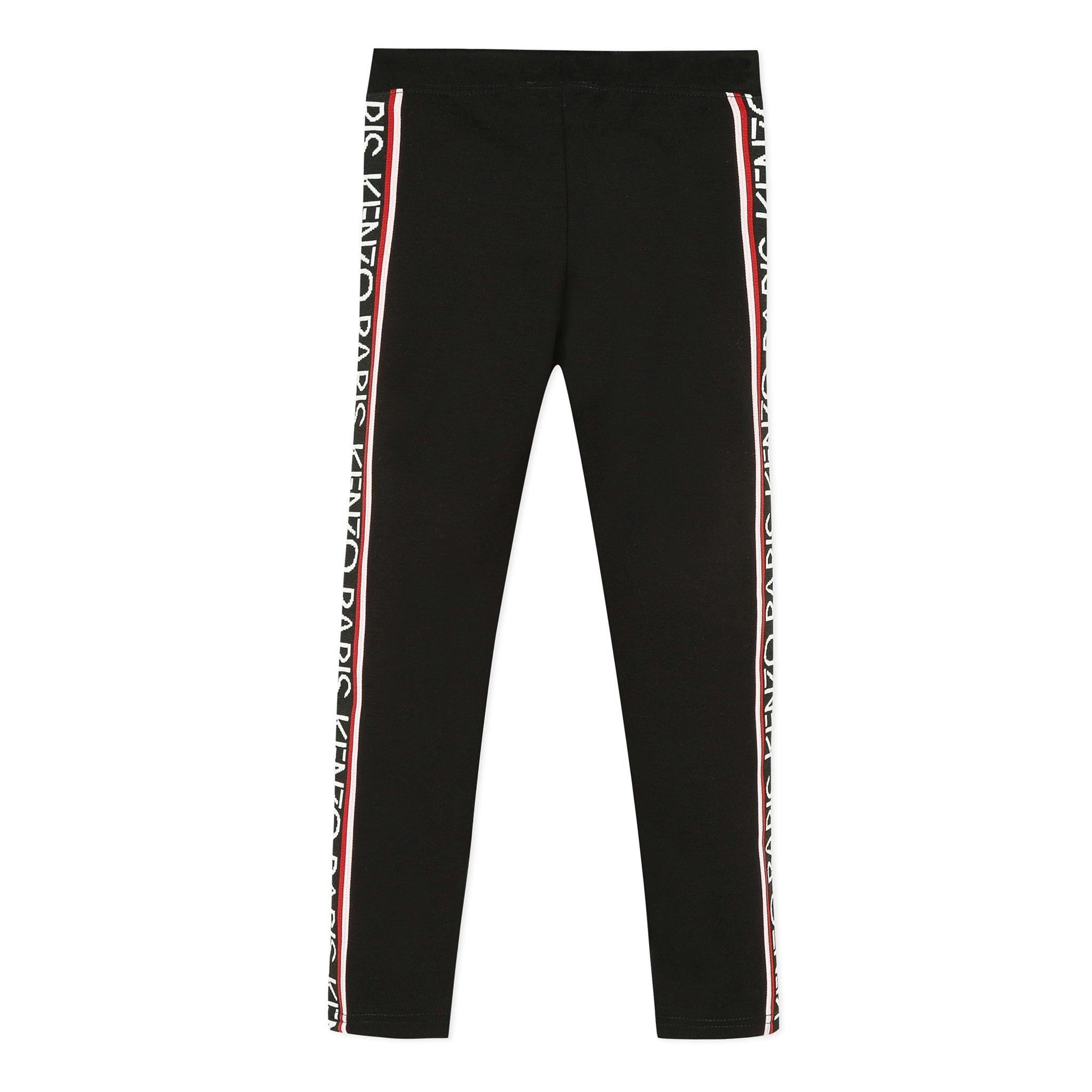 KENZO KIDS Black Side Stripe Leggings