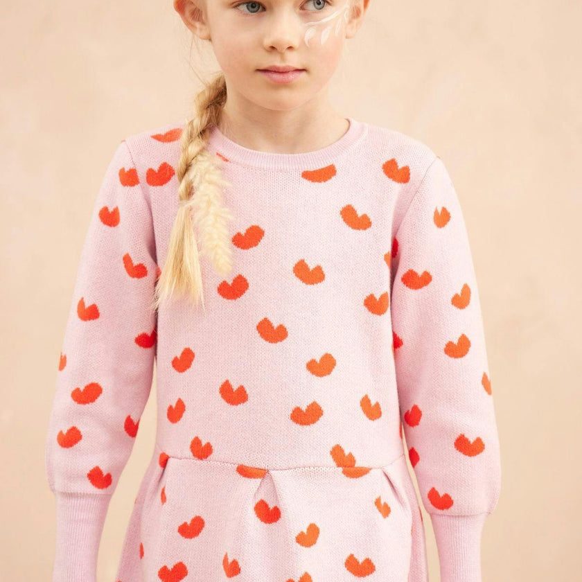 Love Hearts Dress | Bubble Gum