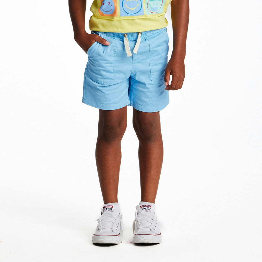 Boys Stretch Twill Shorts | Sky Blue